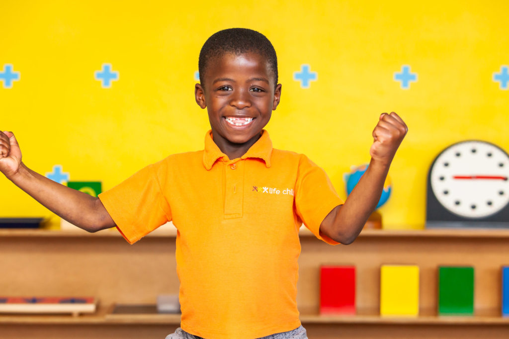 Ndinawe at the Life Child preschool in Cape Town