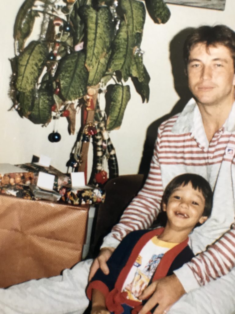 Anthony Liebenberg and Robert. Christmas 1984