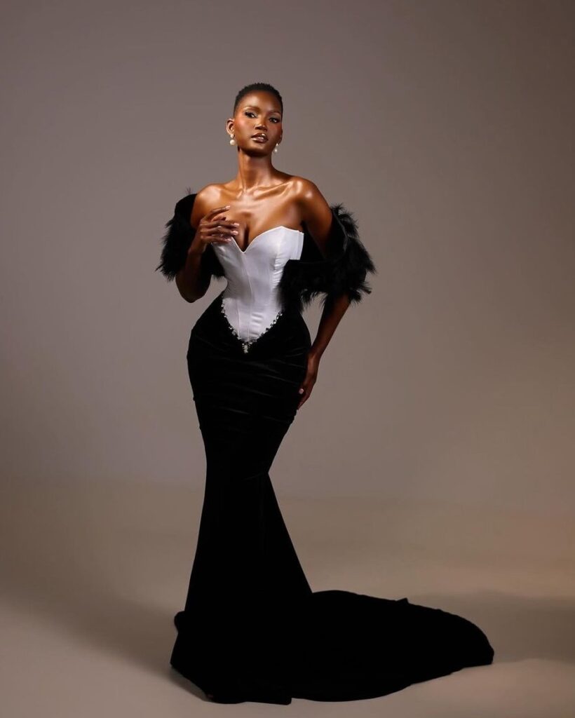 designed by Blessing Chikoore for his fashion house, Blessing C Couture.