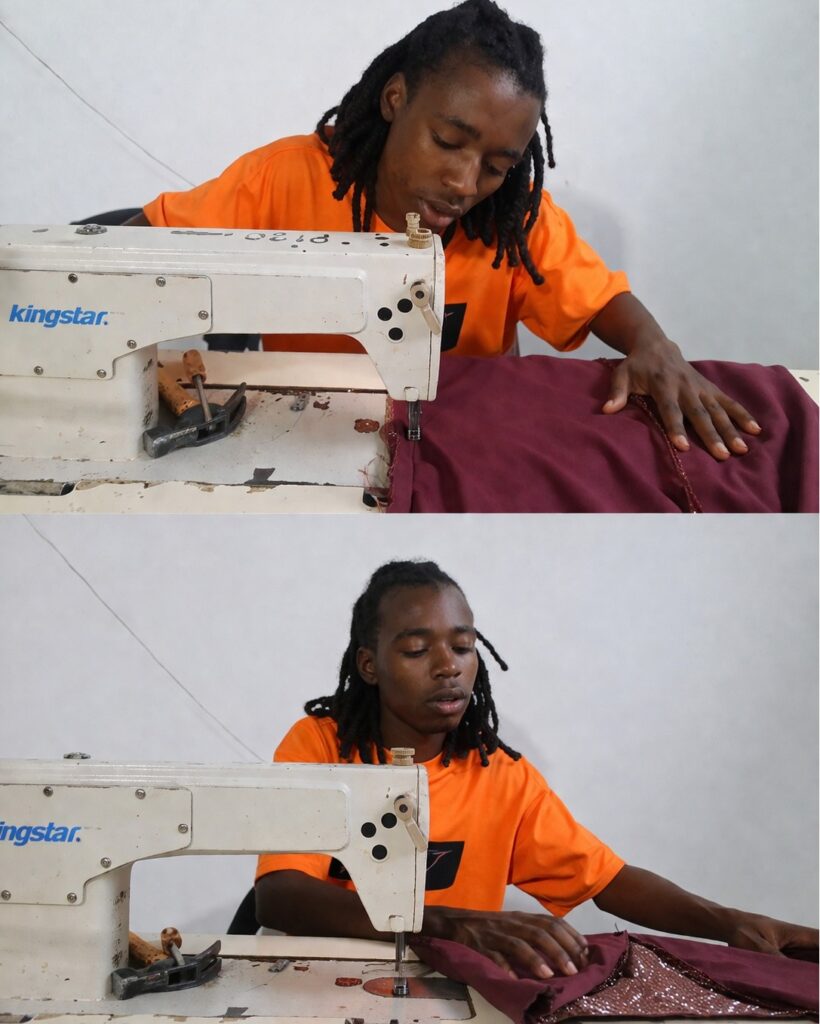 Blessings now working on his designs